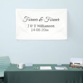 Banderoles À jamais & pour toujours ajouter nom de couple dat (Salon professionnel)