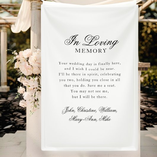 Banderoles "À la mémoire" Moderne, Calligraphie, Mariage
