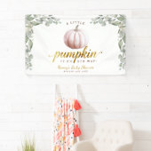 Banderoles A Little Pumpkin Fall Baby Shower Backdrop Banner (En situation)