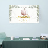 Banderoles A Little Pumpkin Fall Baby Shower Backdrop Banner (Salon professionnel)