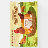 Banderoles À Vendre Agritourisme Oeufs Frais Poulets Ferme (Vertical)