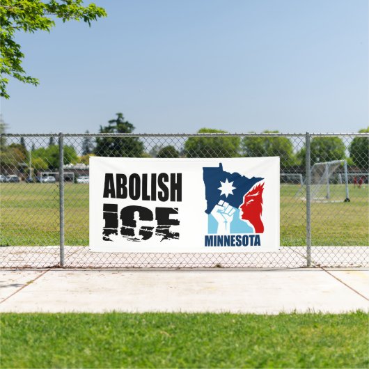 Banderoles Abolir l'ICE (Insitu)