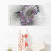 Banderoles Abstrait moderne Shy Imaginaire Figure Fractal Art (En situation)