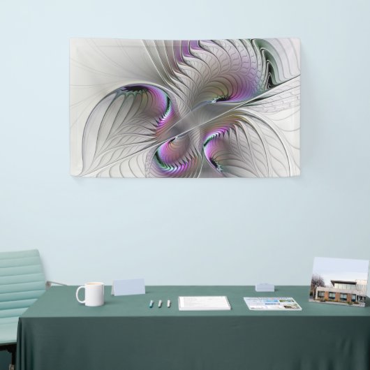 Banderoles Abstrait moderne Shy Imaginaire Figure Fractal Art (Salon professionnel)