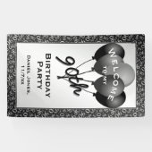 Banderoles Accueil à ma quatre-vingt-dixième fête (Horizontal)