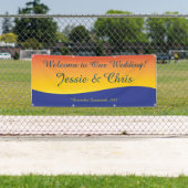 Banderoles Accueil à notre arrière - plan de plage de mariage (En situation)