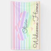 Banderoles Accueil accueil agréable arc-en-ciel strié amour c (Vertical)