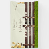 Banderoles Accueil Baby shower Cheval Cute (Vertical)