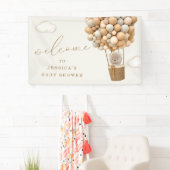 Banderoles Accueil Baby shower Ours Teddy (En situation)