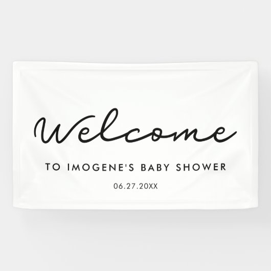 Banderoles Accueil Baby shower simple (Horizontal)