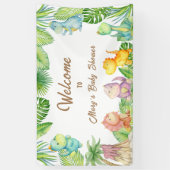 Banderoles Accueil bébé Dinosaur (Vertical)