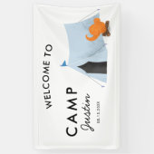 Banderoles Accueil bleu simple de fête d'anniversaire de (Vertical)