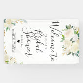 Banderoles Accueil de Fête de la mariée du bouquet | de rose (Horizontal)