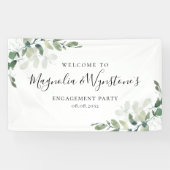 Banderoles Accueil de la partie d'engagement Eucalyptus coule (Horizontal)