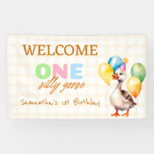Banderoles Accueil du 1er anniversaire de la mignonne One Sil (Horizontal)