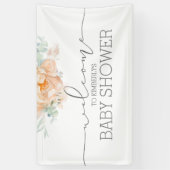 Banderoles Accueil du Baby shower de fleurs douces (Vertical)