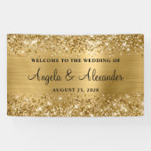 Banderoles Accueil du Mariage Glittery Gold Foil (Horizontal)