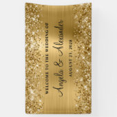 Banderoles Accueil du Mariage Glittery Gold Foil (Vertical)