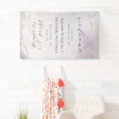 Banderoles Accueil du Mariage Ombre Light Purple Silver (En situation)