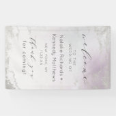 Banderoles Accueil du Mariage Ombre Light Purple Silver (Horizontal)