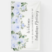 Banderoles Accueil du Rose Dusty Blue Quinceanera (Vertical)