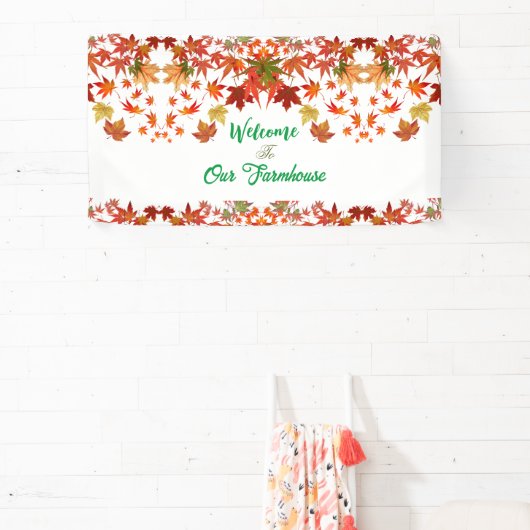 Banderoles Accueil Ferme Automne Couleurs Maple Leaf Automne (Insitu)