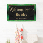 Banderoles Accueil Gold Confetti, Vert clair (En situation)