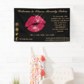 Banderoles Accueil Lèvres rouges brillantes    (En situation)