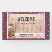 Banderoles Accueil mariage Lait rustique Can (Horizontal)