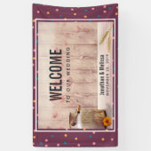 Banderoles Accueil mariage Lait rustique Can (Vertical)
