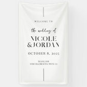 Banderoles Accueil Mariage moderne simple et chic (Vertical)