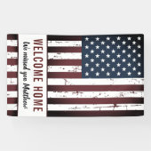 Banderoles Accueil militaire Accueil patriotique drapeau amér (Horizontal)