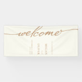 Banderoles Accueil minimaliste du Mariage de script (Horizontal)