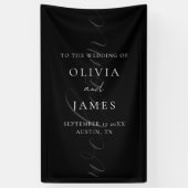 Banderoles Accueil minimaliste du Mariage de script élégant n (Vertical)