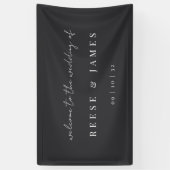 Banderoles Accueil minimaliste moderne du Mariage de script (Vertical)