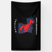 Banderoles Accueil moderne écrevisse rouge Louisiane nom pers (Vertical)