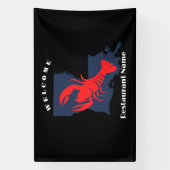 Banderoles Accueil moderne écrevisse rouge Louisiane nom pers (Verticale)