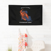 Banderoles Accueil moderne écrevisse rouge Louisiane nom pers (En situation)