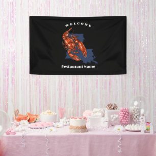 Banderoles Accueil moderne écrevisse rouge Louisiane nom pers