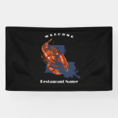 Banderoles Accueil moderne écrevisse rouge Louisiane nom pers (Horizontal)