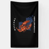 Banderoles Accueil moderne écrevisse rouge Louisiane nom pers (Vertical)