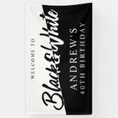 Banderoles Accueil noir et blanc élégant (Vertical)