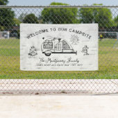 Banderoles Accueil personnalisé Camping rustique (En situation)