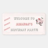 Banderoles Accueil pour l'anniversaire de les années 50 vinta (Horizontal)