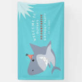 Banderoles Accueil pour l'anniversaire de Sharktastic Shark (Vertical)