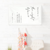 Banderoles Accueil Simple À La Nuit Avant (En situation)