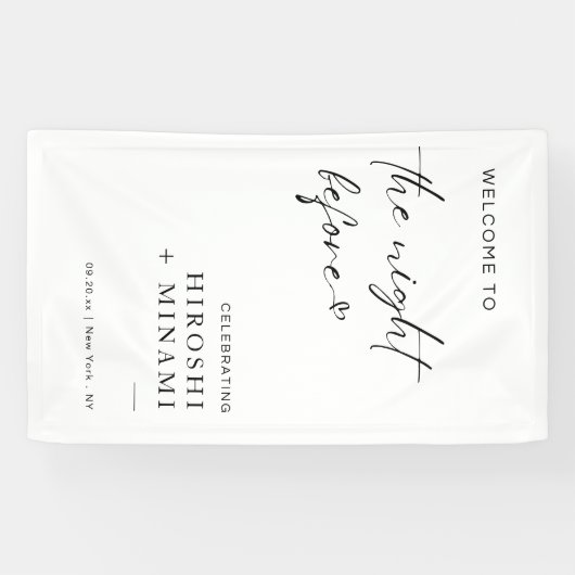 Banderoles Accueil Simple À La Nuit Avant (Horizontal)