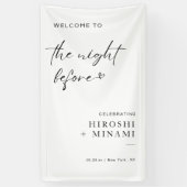 Banderoles Accueil Simple À La Nuit Avant (Vertical)