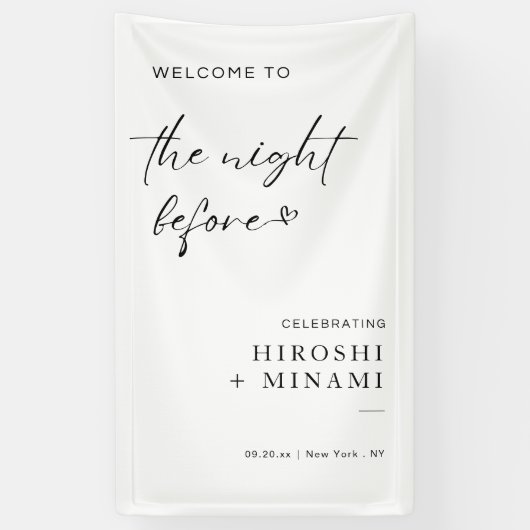 Banderoles Accueil Simple À La Nuit Avant (Vertical)