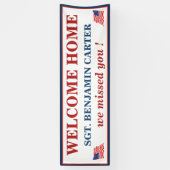 Banderoles Accueil simple Accueil Armée Marine (Vertical)